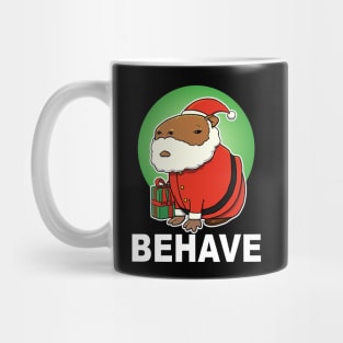 Behave Capybara Christmas Mug